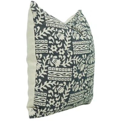 Fabdivine Floral Linen Indoor/outdoor Pillow Cover