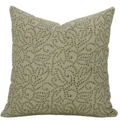 Fabdivine Floral Linen Indoor/outdoor Pillow Cover In Brown