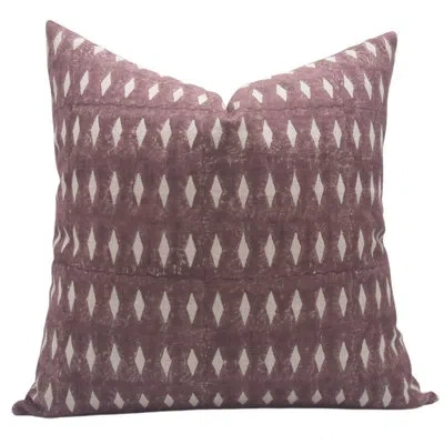 Fabdivine Floral Linen Indoor/outdoor Pillow Cover In Brown;chocolate