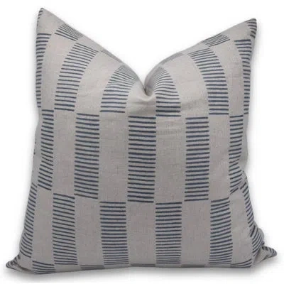 Fabdivine Floral Linen Indoor/outdoor Pillow Cover In Gray