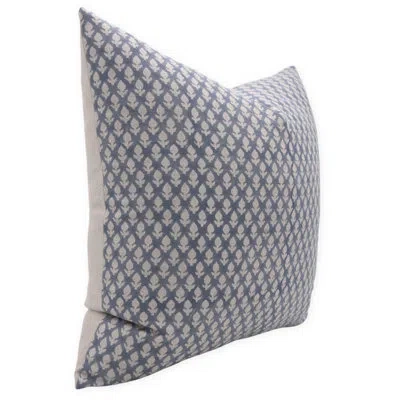 Fabdivine Floral Linen Indoor/outdoor Pillow Cover In Gray;grey