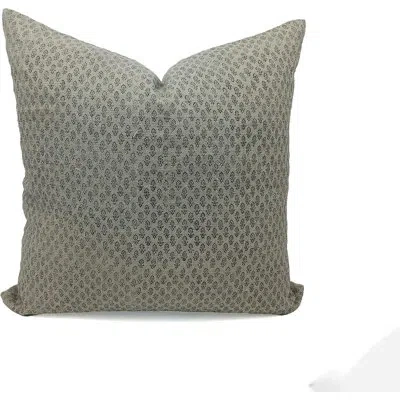 Fabdivine Floral Linen Indoor/outdoor Pillow Cover In Grey