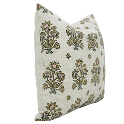 Fabdivine Handcrafted Block Print Cushion – Decorative Sofa Pillow Cover, Sadabhar, Green