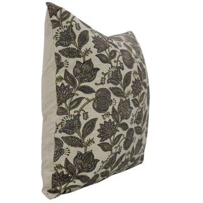 Fabdivine Handcrafted Cushion Cover Premium Linen Quality, Custard Apple In Brown