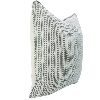 Fabdivine Handcrafted Piping Edge Cushion Cover Premium Linen Pillow For Home Décor-ratan Bel In Green