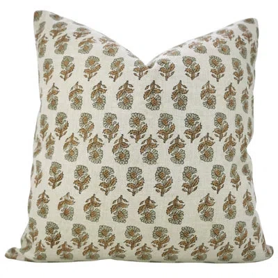 Fabdivine Handmade Decorative Pillow Cover With Traditional Block Design, Ashok, In Gray