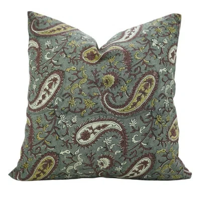 Fabdivine Handmade Throw Pillow Cover – Traditional Block Print Sofa Décor, Kiara, Chocolate Brown
