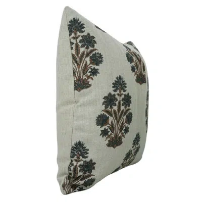 Fabdivine Home Decor Floral Printed Gray Pillow Cover, Morpankh