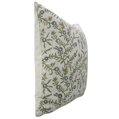 Fabdivine Home Decoration Block Print Pillow Cover, Shejan In Blue