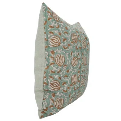 Fabdivine Home Decoration Block Print Pure Linen  Pillow Cover, Brown, 6 Kamal