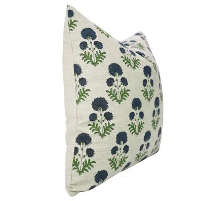 Fabdivine Indian Block Printed Pillow Cover – Handmade Couch Accent, Rishi, Dark Blue