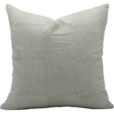 Fabdivine Linen Block Print Cushion Cover Â Perfect Home Decor Accessory, Leheriya In Green