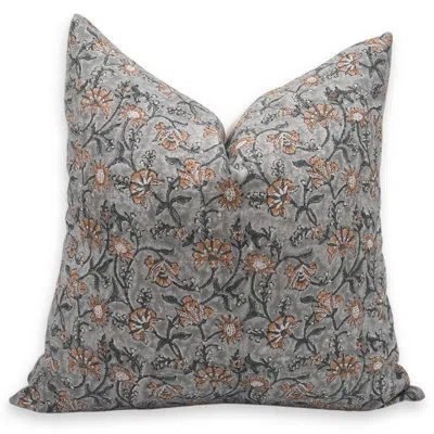 Fabdivine Linen Indoor/ Linen Indoor Pillow Cover In Gray