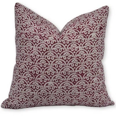 Fabdivine Linen Indoor/ Linen Indoor Pillow Cover In Red
