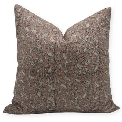 Fabdivine Linen Indoor/ Linen Indoor Pillow Cover In Rust