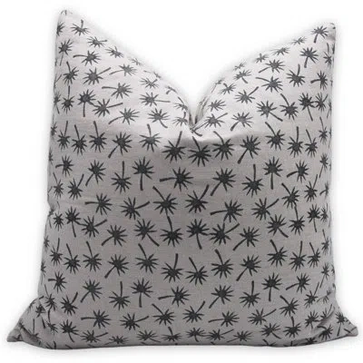 Fabdivine Linen Throw Indoor/ Linen Indoor Pillow Cover In Black