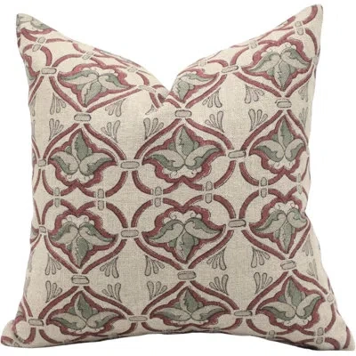 Fabdivine Luxury Handcrafted Cushion Covers For Home Décor, Haridyavan In Red Floral;block Print