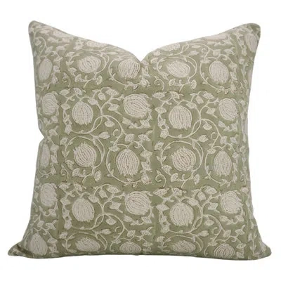 Fabdivine Luxury Handmade Cotton Cushion Cover To Add Warmth And Elegance - 6 Kamal In Brown;green