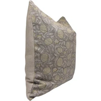 Fabdivine Merakhi Kniff Edge Linen Indoor/outdoor Pillow Cover In Gray