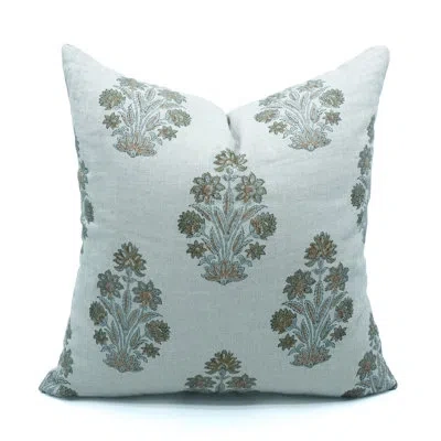Fabdivine Minimalist Modern Pure Linen Pillow Cover – Soft Natural Cushion Cover-morpankh In Blue