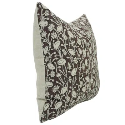 Fabdivine Pillow Cover Â Floral Design For Modern & Traditional Interiors, Pishta In Brown
