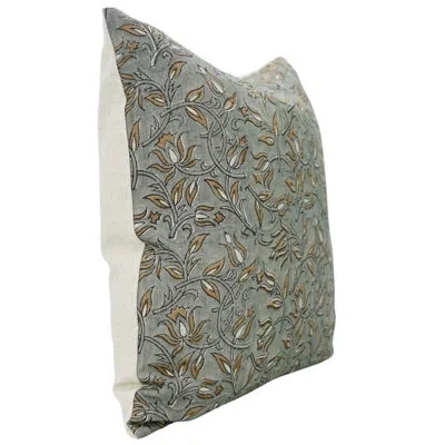 Fabdivine Pure Linen Throw Pillowcase Cushion Cover, Farmhouse Decor (kamal Dutta) In Rust