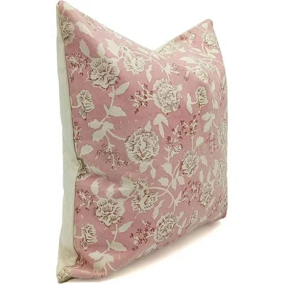 Fabdivine Rameshwaram Kniff Edge Throw Pillow In Pink