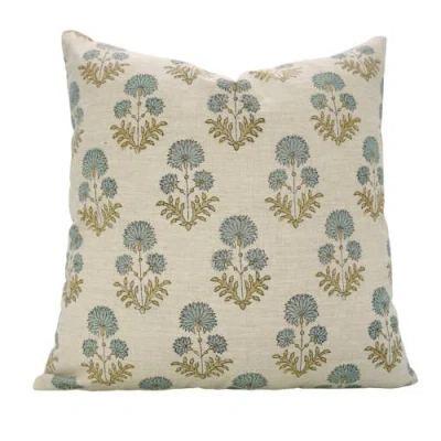 Fabdivine Rishi Handmade Bagru Block Printed Pillow Cover In Brown