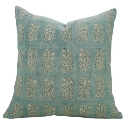 Fabdivine Thick Linen Frill Pillowcase Cushion Cover, Soft Boho Farmhouse Decor (inderdhanush, Blue) In Gray