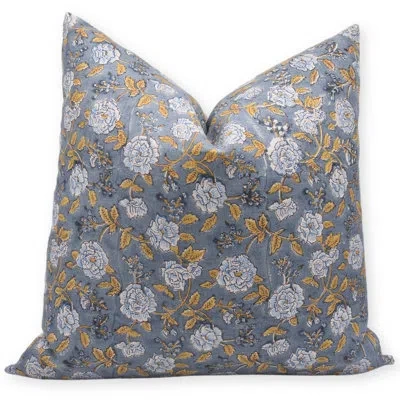 Fabdivine Throw Pillow In Blue;light Blue