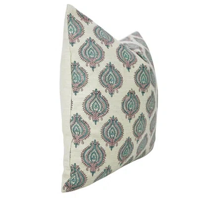 Fabdivine Timeless Block Print Sofa Pillow – Artisan Handmade Cover, Uday, Pink