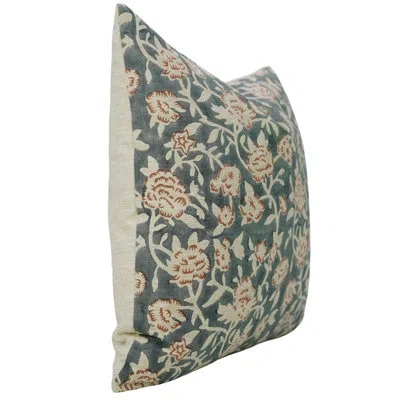 Fabdivine Traditional Block Print Cushion – Decorative Throw Pillow Cover, Mrignayani, Gray