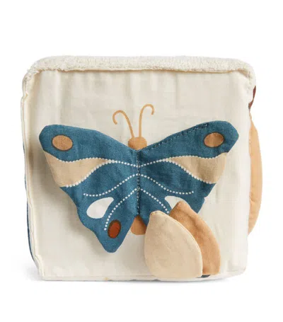 Fabelab Kids' Little Butterfly Fabric Cube In Neutral