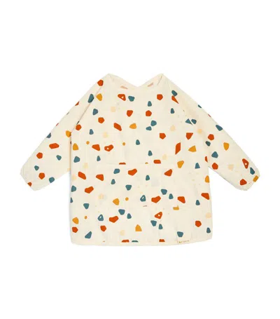 Fabelab Babies' Terrazzo Print Craft Smock (1-3 Years) In Beige