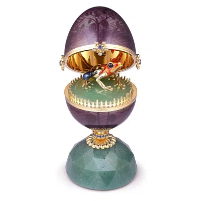 Fabergé Amazon Poison Dart Frog Egg Objet In Orange