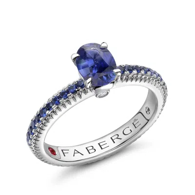 Fabergé Blue Sapphire Pavé Ring With Blue Sapphires