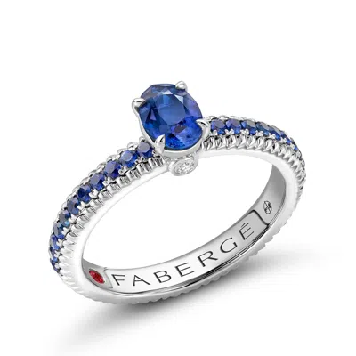 Fabergé Blue Sapphire Pavé Ring With Blue Sapphires