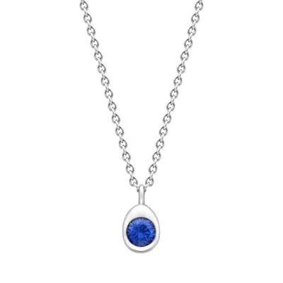 Fabergé Blue Sapphire Pendant In Silver
