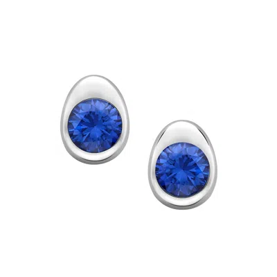 Fabergé Blue Sapphire Stud Earrings In Metallic