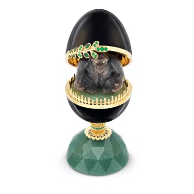 Fabergé Congo Gorilla Egg Objet In Purple