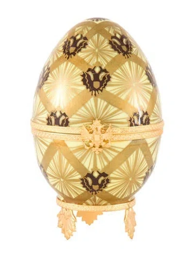 Pre-owned Fabergé Coronation Egg In Silver