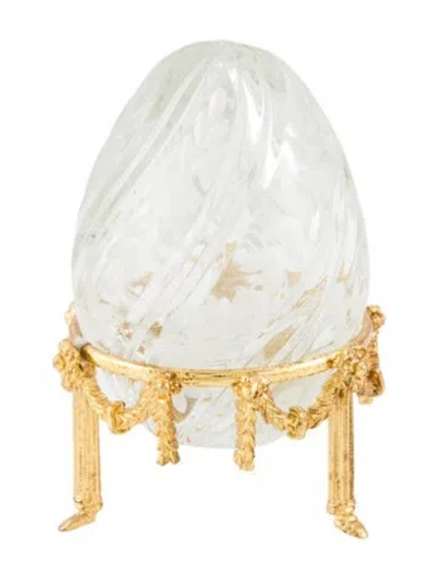 Pre-owned Fabergé Crystal Egg In Transparent