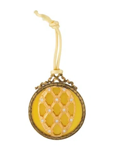 Pre-owned Fabergé Embellished Egg Ornament In Metallic/yellow