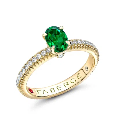 Fabergé Emerald Pavé Ring With Diamonds