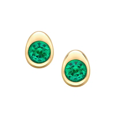 Fabergé Emerald Stud Earrings In Gold