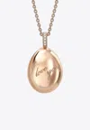 Fabergé Essence I Love You Egg Pendant Necklace In 18-karat Rose Gold In Rose Gold