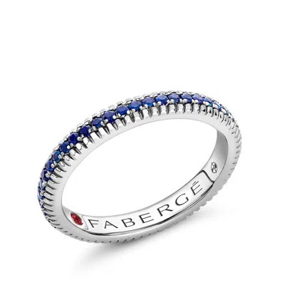 Fabergé Eternity Ring With Blue Sapphires