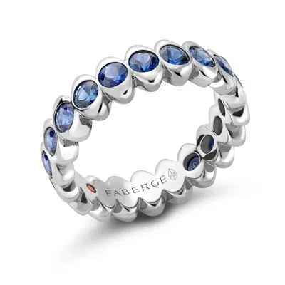 Fabergé Eternity Ring With Blue Sapphires In Orange