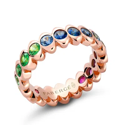 Fabergé Eternity Ring With Mixed Gemstones In Gold
