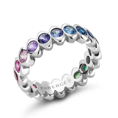 Fabergé Eternity Ring With Mixed Gemstones In Metallic